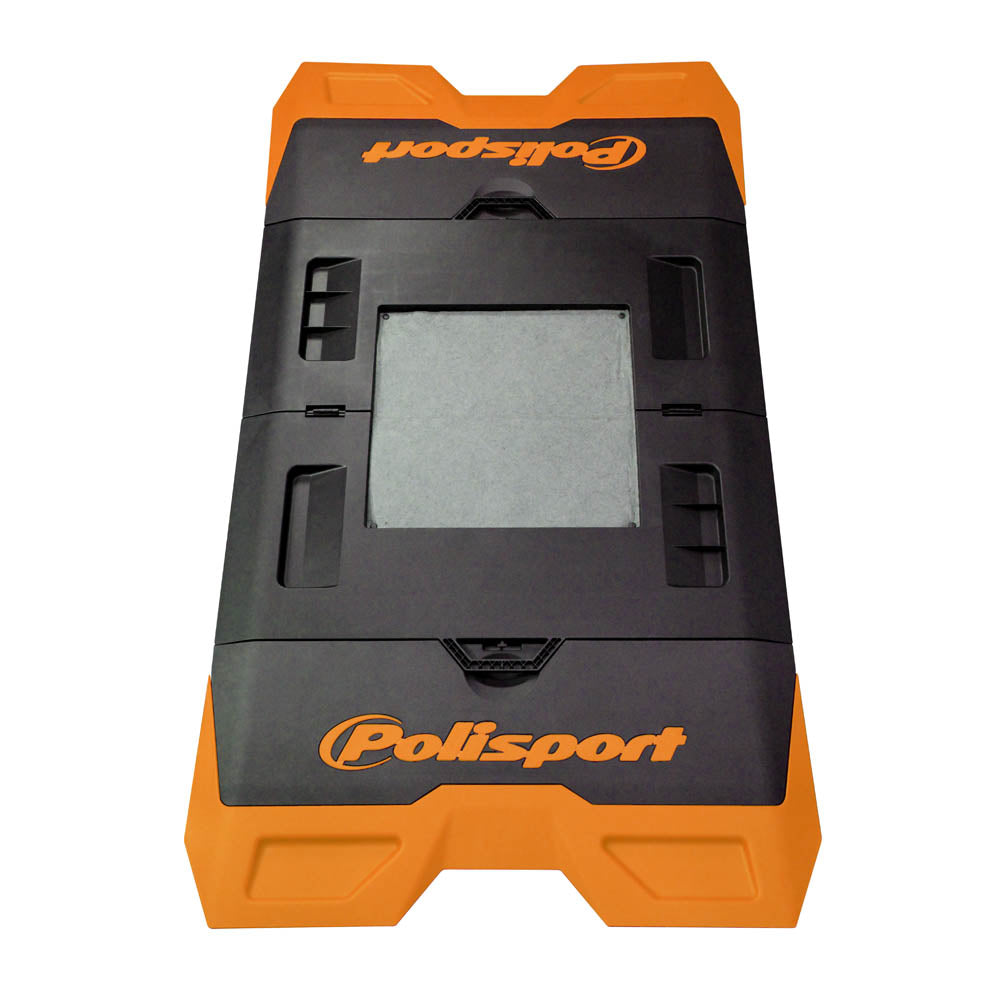 POLISPORT FOLDABLE BIKE MAT - ORANGE/BLACK