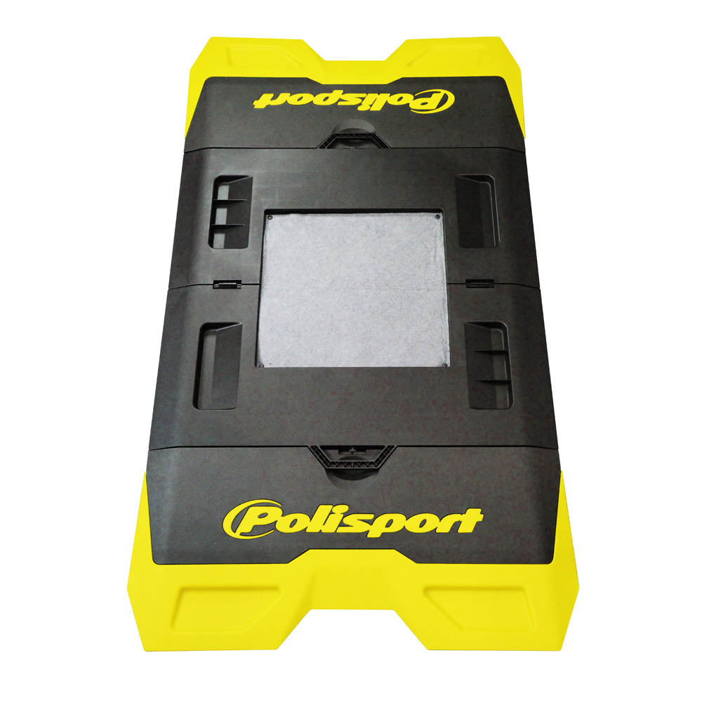 POLISPORT FOLDABLE BIKE MAT - YELLOW/BLACK