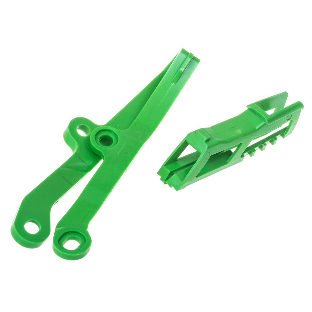 POLISPORT CHAIN GUIDE & SLIDER KIT KAWASAKI KX250F 09-16/KX450F 09-15 - GREEN