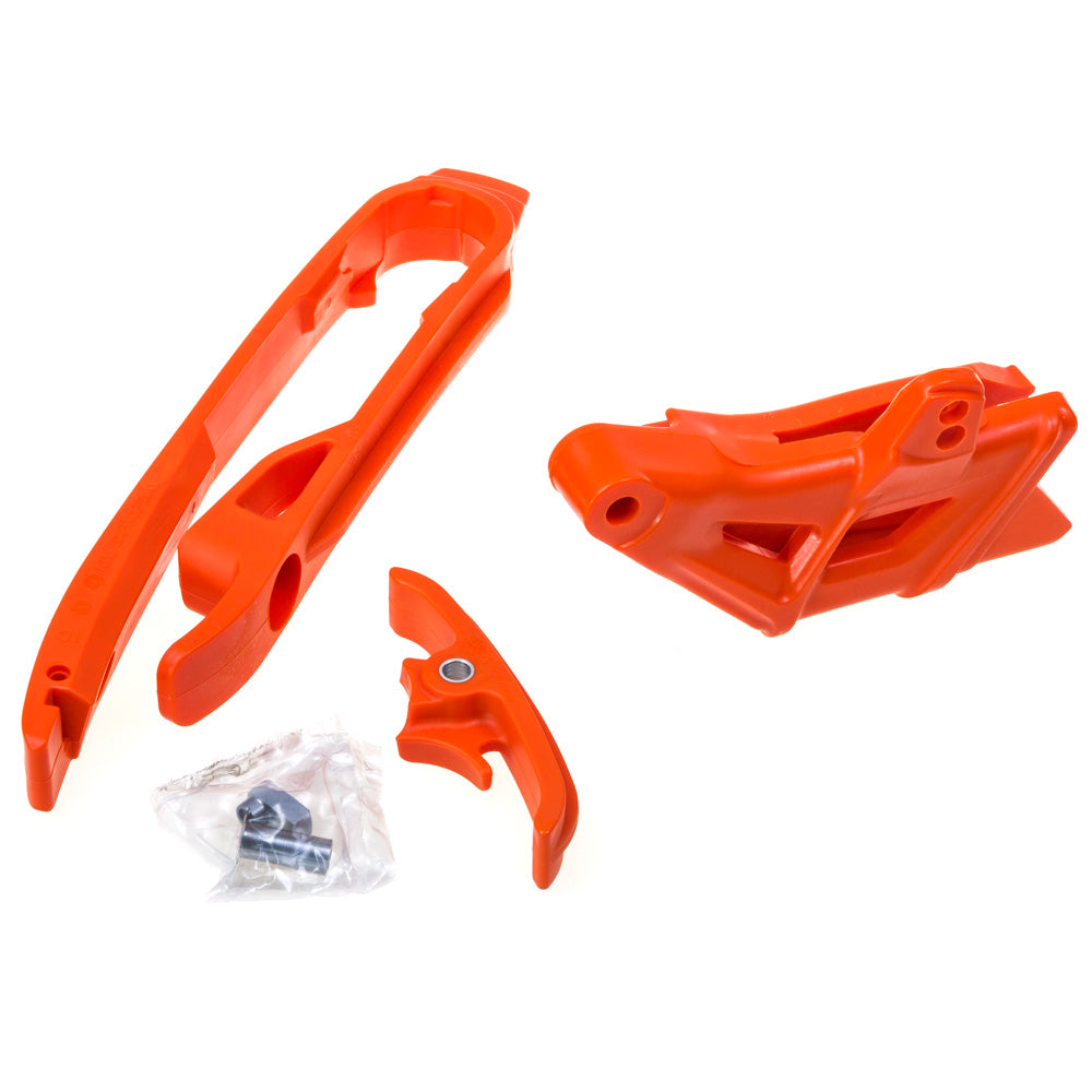 POLISPORT CHAIN GUIDE & SLIDER KIT KTM - ORANGE