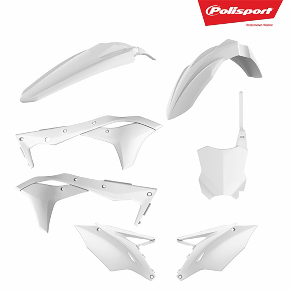 POLISPORT PLASTICS MX KIT KAWASAKI KX250F 17-20 - WHITE