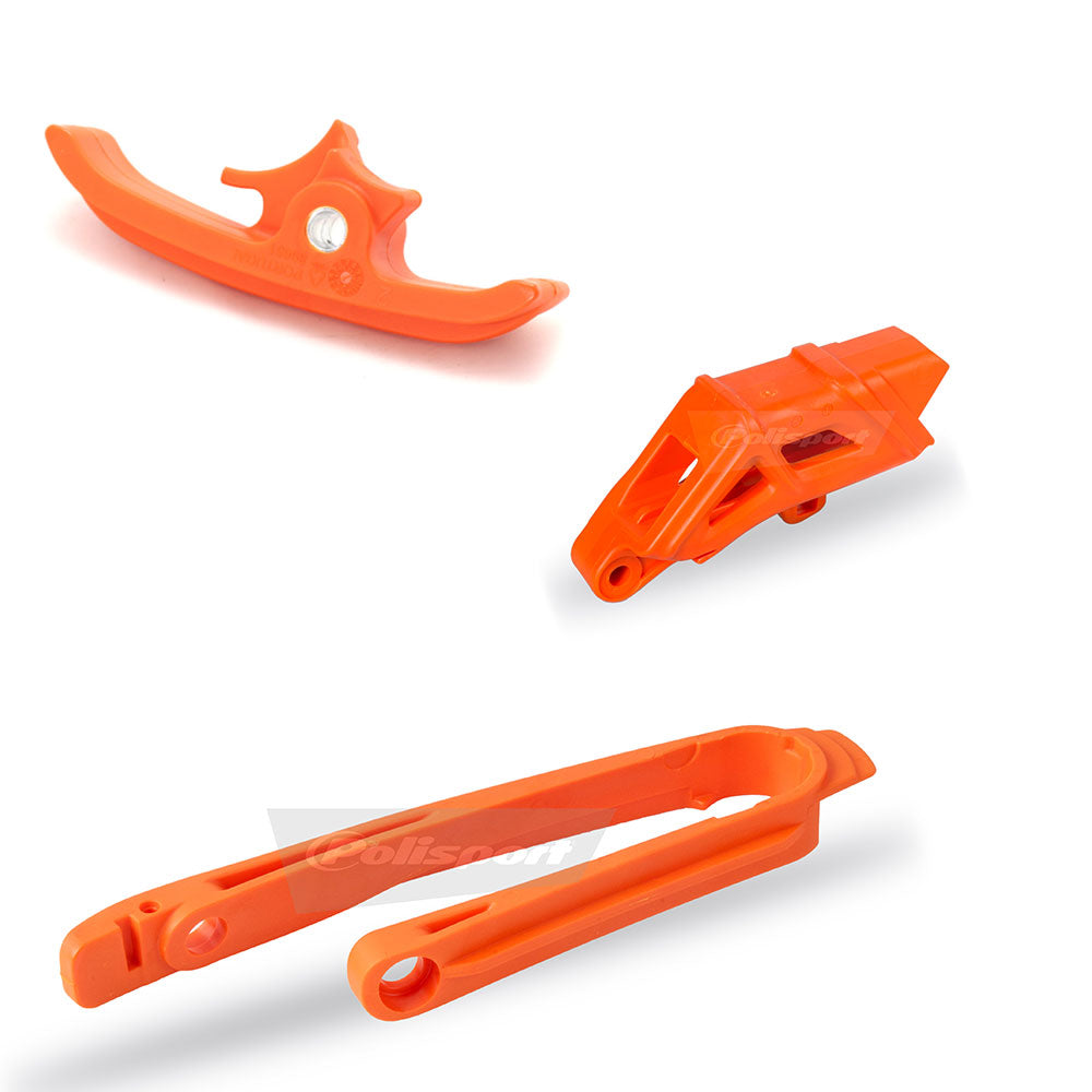 POLISPORT CHAIN GUIDE & SLIDER KIT KTM EXC/EXC-F 17-23 - ORANGE