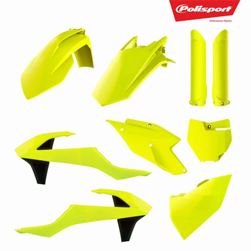 POLISPORT MX KIT KTM SX/SX-F 16-18 - FLUORO YELLOW - INCLUDES FORK GUARDS