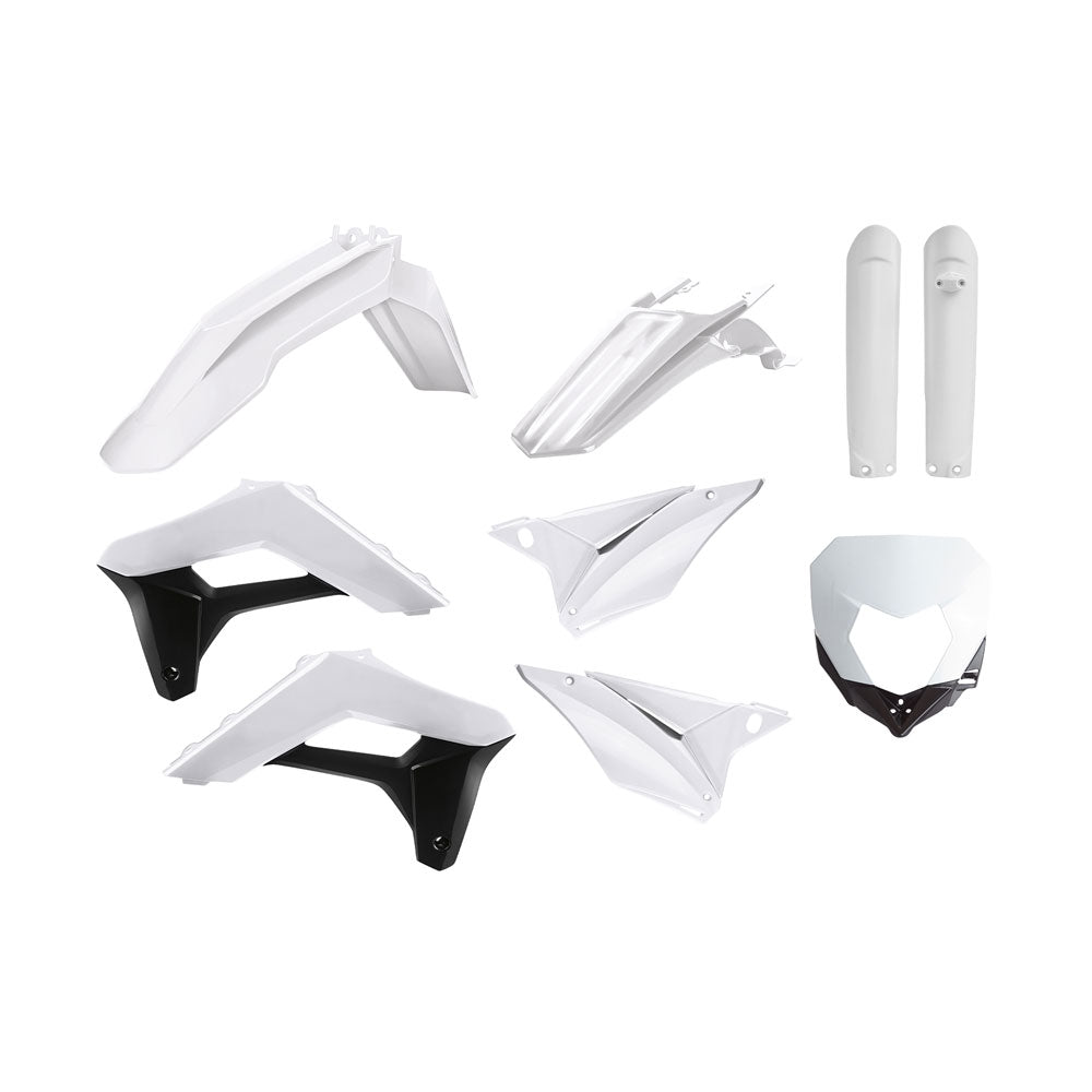 POLISPORT ENDURO KIT SHERCO SE-R/SEF-R 17-23 - WHITE (INCL HEADLIGHT SURROUND & FORK GUARDS**)