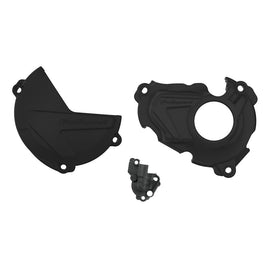 POLISPORT ENGINE COVER PROTECTION KIT YAMAHA YZ250F WR250F - BLACK