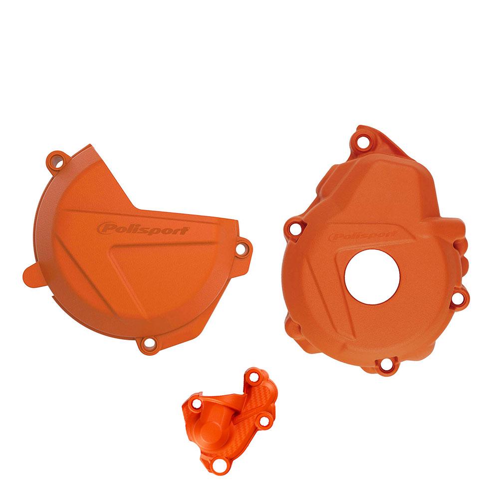 POLISPORT ENGINE COVER PROTECTION KIT KTM EXCF 250/350 17-23 - ORANGE