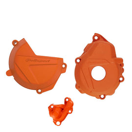 POLISPORT ENGINE COVER PROTECTION KIT KTM EXCF 250/350 17-23 - ORANGE
