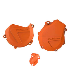 POLISPORT ENGINE COVER PROTECTION KIT KTM - ORANGE