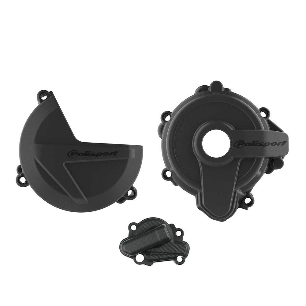 POLISPORT ENGINE COVER PROTECTION KIT SHERCO SE 250/300 14-24 - BLACK