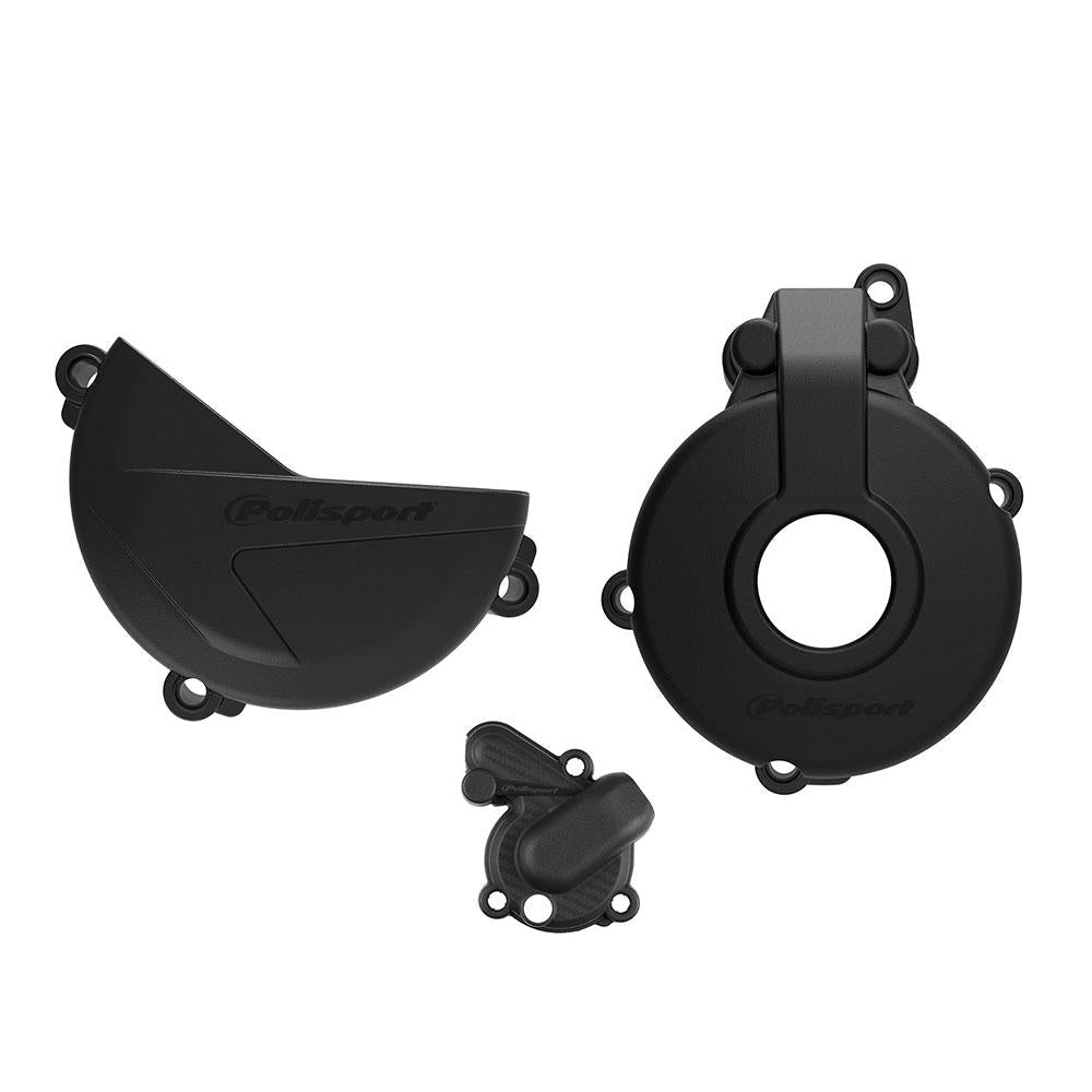 POLISPORT-ENGINE-COVER-PROTECTION-KIT-SHERCO-SEF-250/300-14-23---BLACK