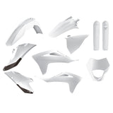 POLISPORT ENDURO KIT GASGAS EC/EC-F 21-23 - WHITE (INCL. HEADLIGHT SURROUND & FORK GUARDS)