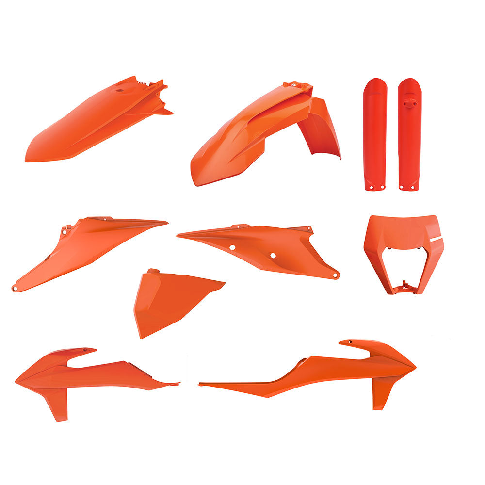 POLISPORT ENDURO KIT KTM EXC/EXC-F 20-23 - ORANGE (INCL. HEADLIGHT SURROUND & FORK GUARDS)