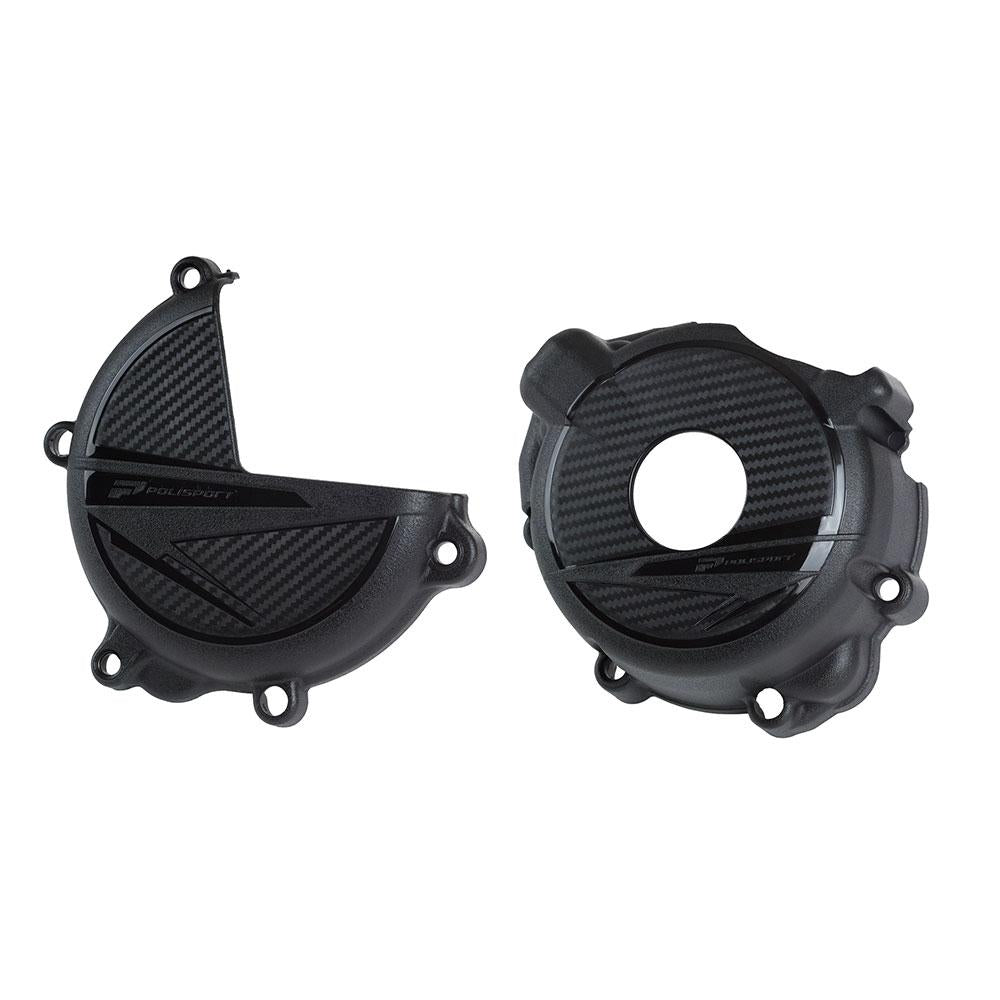 POLISPORT ENGINE COVER PROTECTION KIT SUZUKI DRZ400 - BLACK