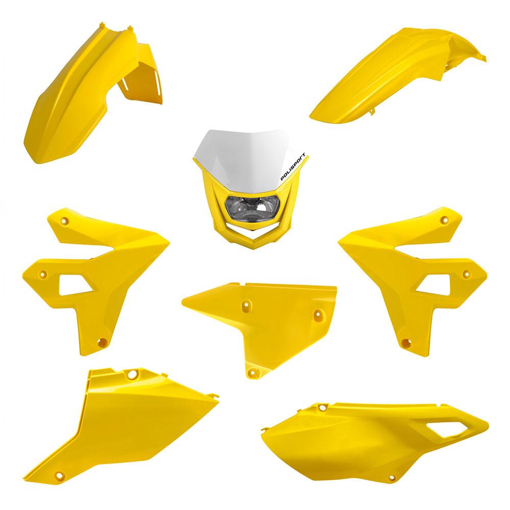 POLISPORT RESTYLE KIT SUZUKI DRZ400/SM 00- W/HALO HEADLIGHT YELLOW