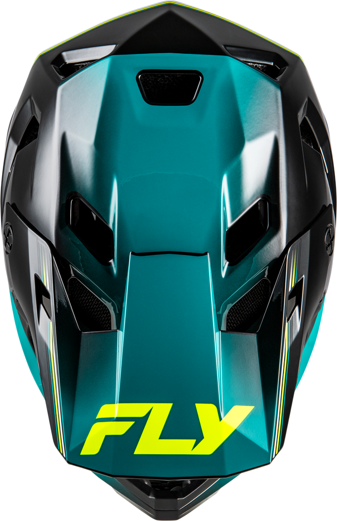 Fly Racing Rayce MTB Repeat Helmet - Black/Teal/Hi-Vis