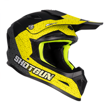 Load image into Gallery viewer, RXT SG-1 Ultra+ Shotgun Prism Matte Black/Grey/Yellow Helmet