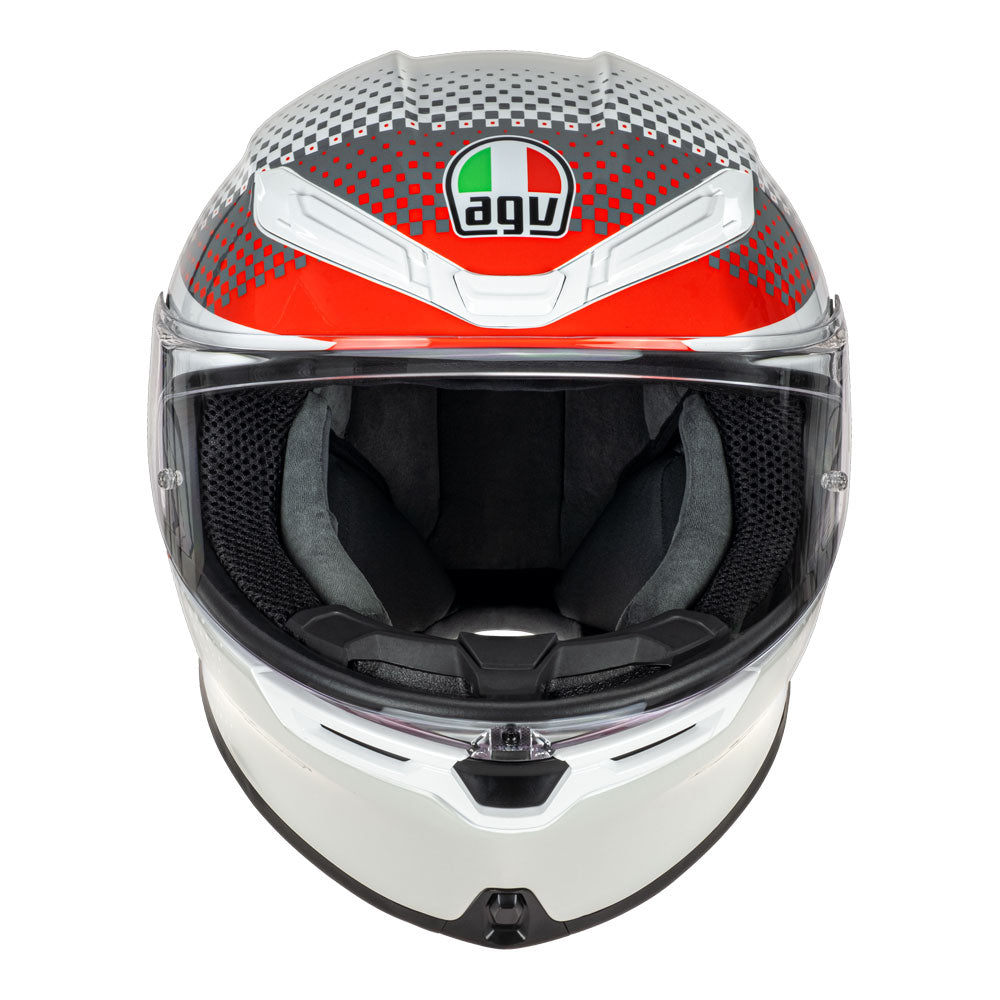 AGV K6 -  FISION WHITE/RED/LIGHT GREY