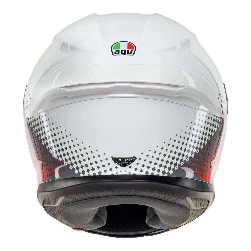 AGV K6 -  FISION WHITE/RED/LIGHT GREY