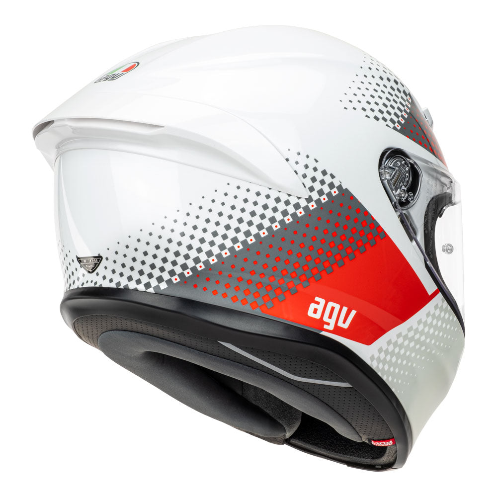 AGV K6 -  FISION WHITE/RED/LIGHT GREY