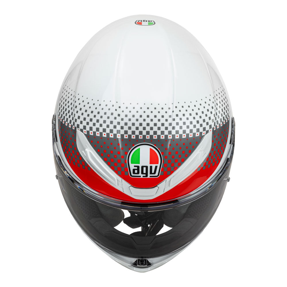 AGV K6 -  FISION WHITE/RED/LIGHT GREY