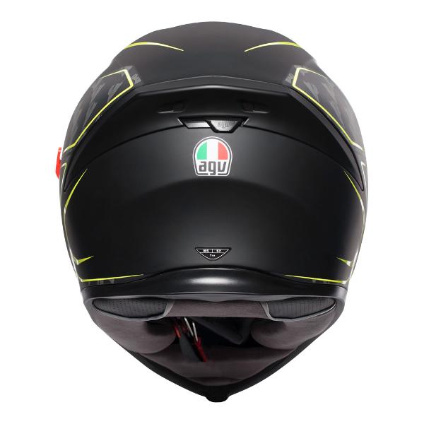 AGV K5 S Tornado Motorcycle Helmet -  Matt Black/Yellow Fluro - MotoHeaven