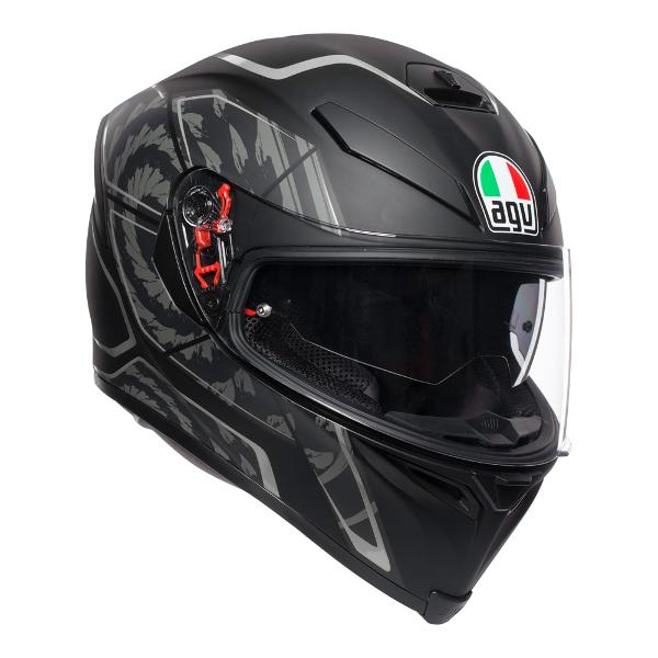 AGV K5 S Tornado Motorcycle Helmet -  Matt Black/Silver