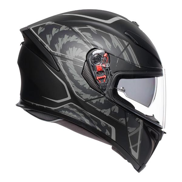 AGV K5 S Tornado Motorcycle Helmet -  Matt Black/Silver