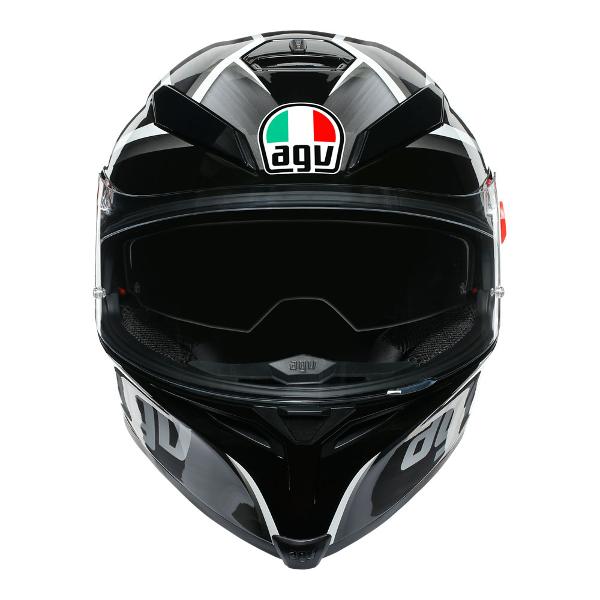 AGV K5 S Tempest Motorcycle Helmet - Black/Silver - MotoHeaven