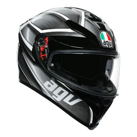 AGV K5 S Tempest Motorcycle Helmet - Black/Silver - MotoHeaven