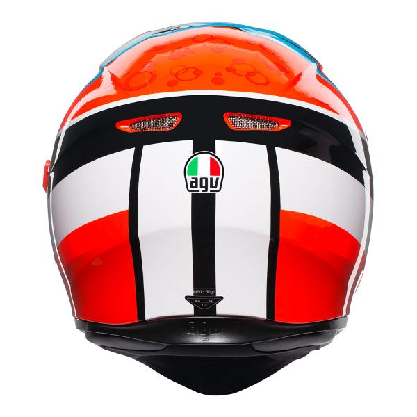 AGV K3 SV Attack Motorcycle Helmet - Red/Black/White