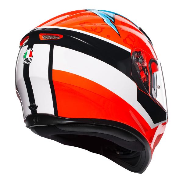 AGV K3 SV Attack Motorcycle Helmet - Red/Black/White