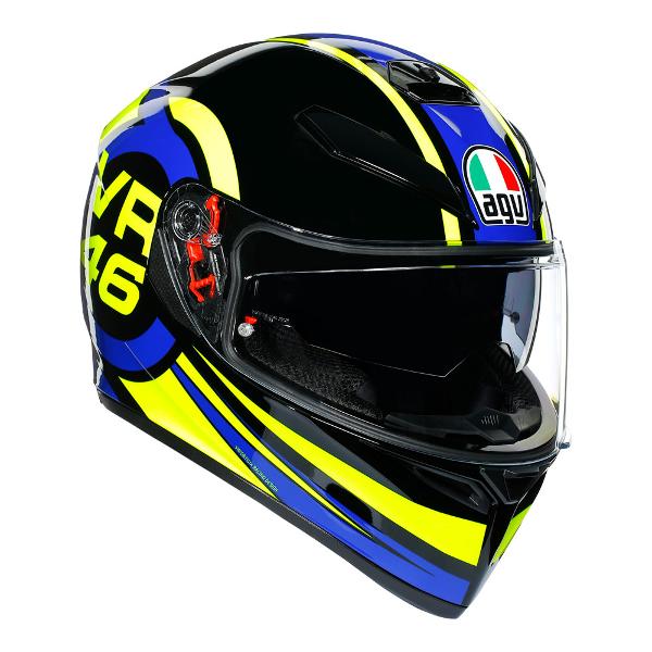 AGV K3 SV Ride 46 Motorcycle Full Face Helmet - Blue/Rossi