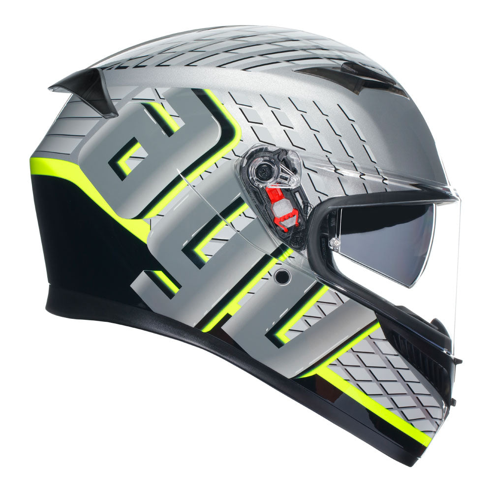 AGV K3 - FORTIFY GREY/BLACK/YELLOW FLUO