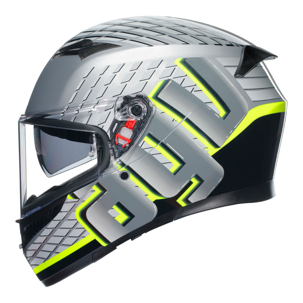 AGV K3 - FORTIFY GREY/BLACK/YELLOW FLUO