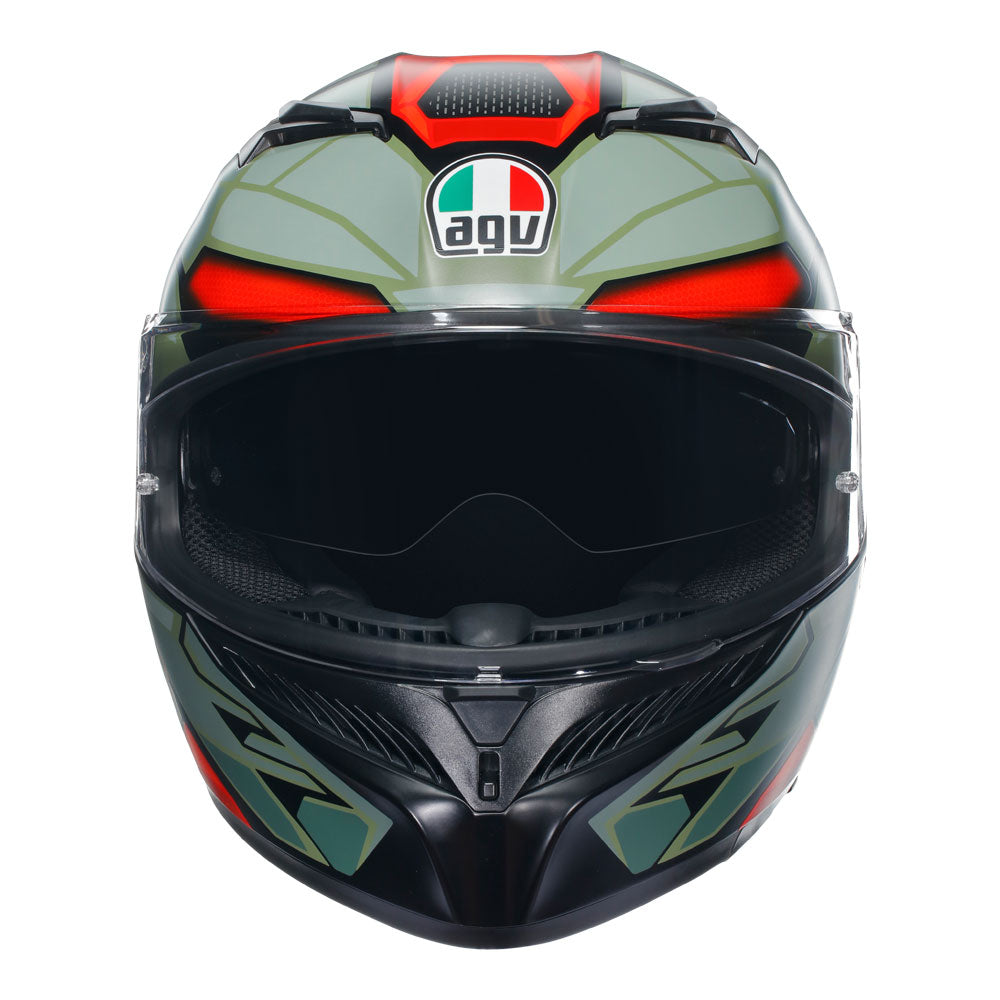 AGV K3 - DECEPT MATT BLACK/GREEN/RED