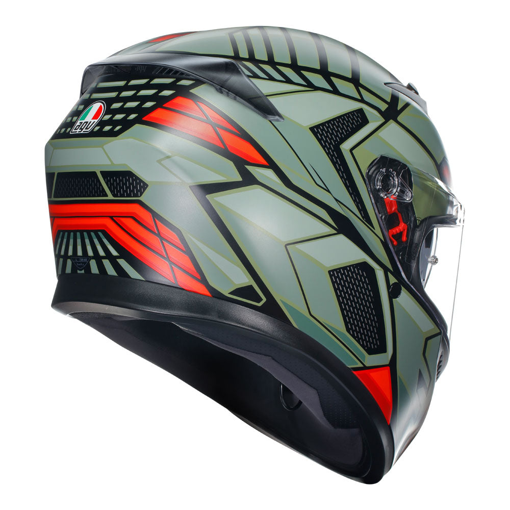 AGV K3 - DECEPT MATT BLACK/GREEN/RED