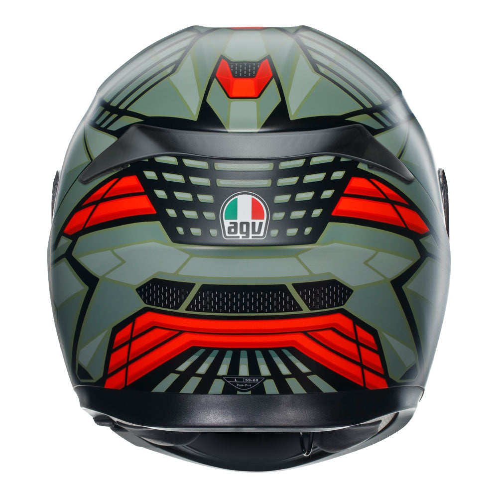 AGV K3 - DECEPT MATT BLACK/GREEN/RED