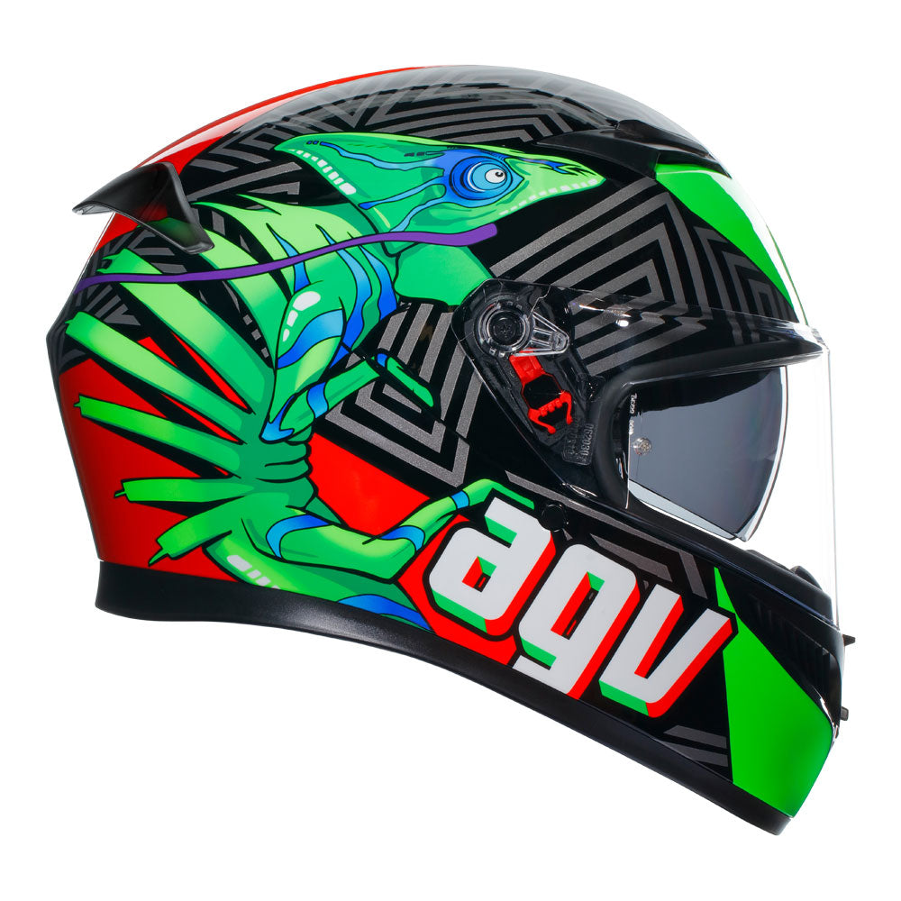 AGV K3 - KAMALEON BLACK/RED/GREEN