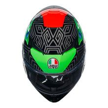 Load image into Gallery viewer, AGV K3 - KAMALEON BLACK/RED/GREEN
