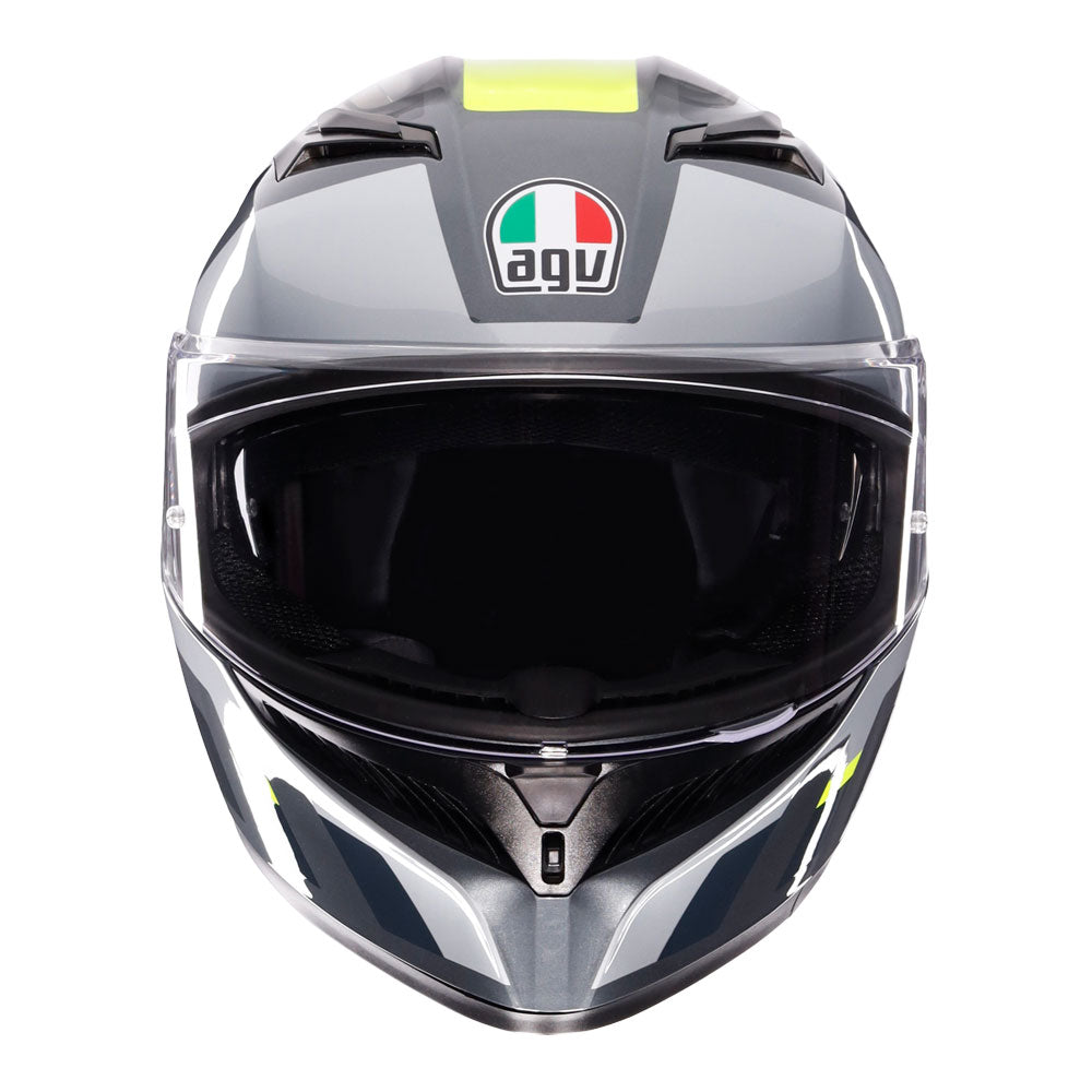 AGV K3 -HADE GREY/YELLOW FLUO
