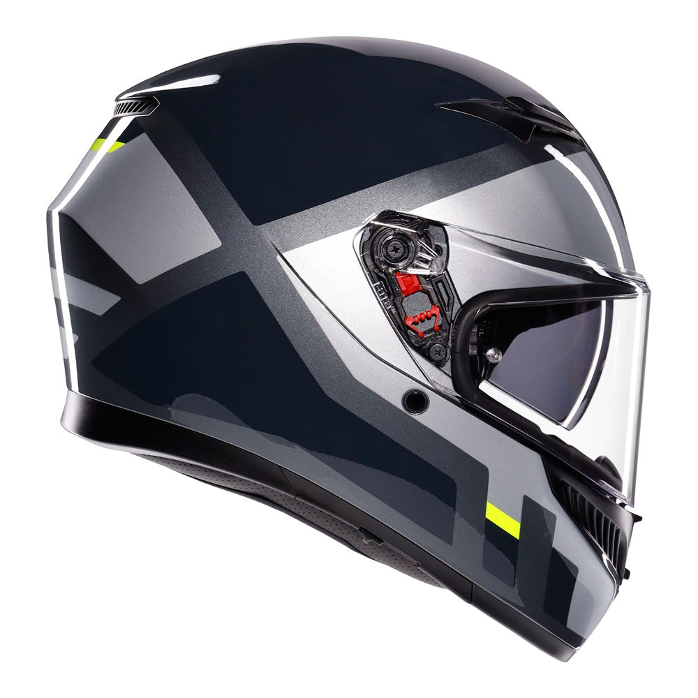 AGV K3 -HADE GREY/YELLOW FLUO