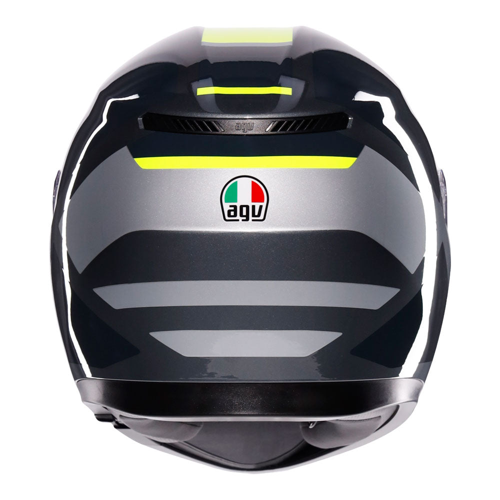 AGV K3 -HADE GREY/YELLOW FLUO