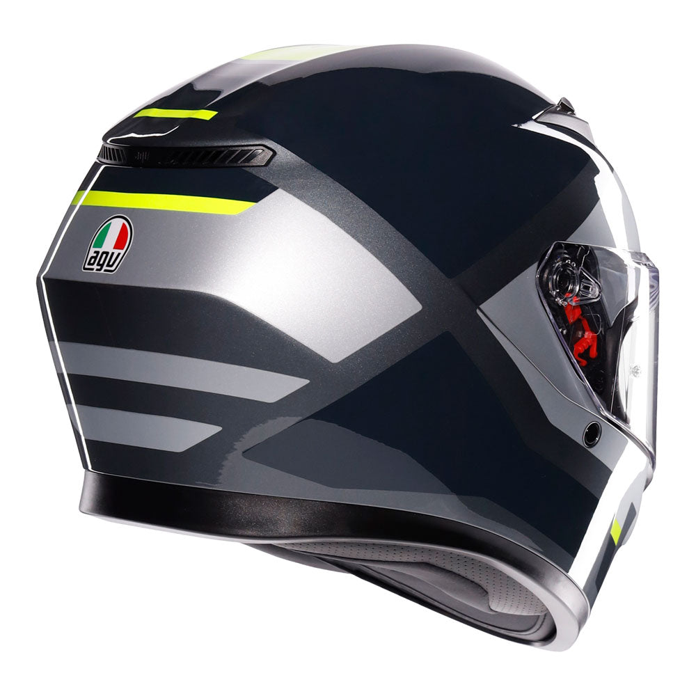 AGV K3 -HADE GREY/YELLOW FLUO