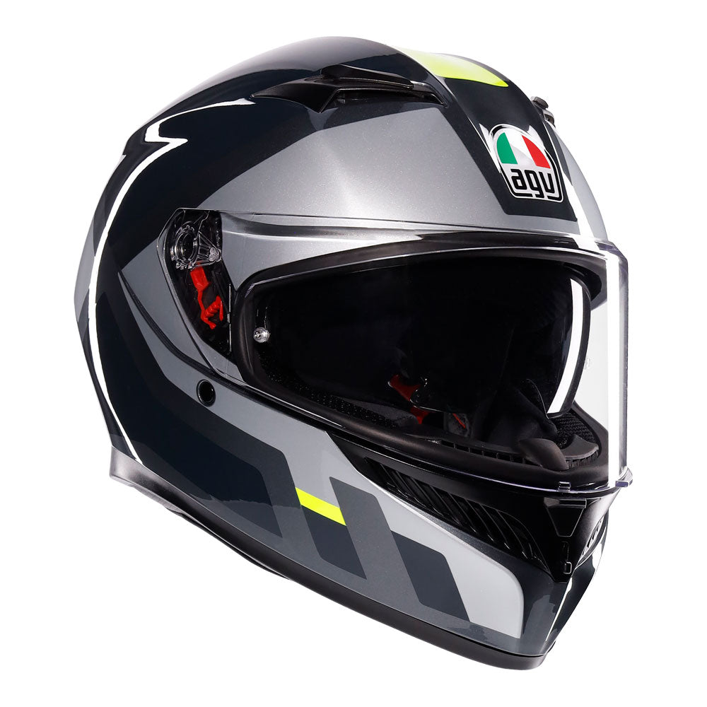 AGV K3 -HADE GREY/YELLOW FLUO