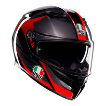 Load image into Gallery viewer, AGV K3 -TRIGA MATT BLACK/GREY/RED