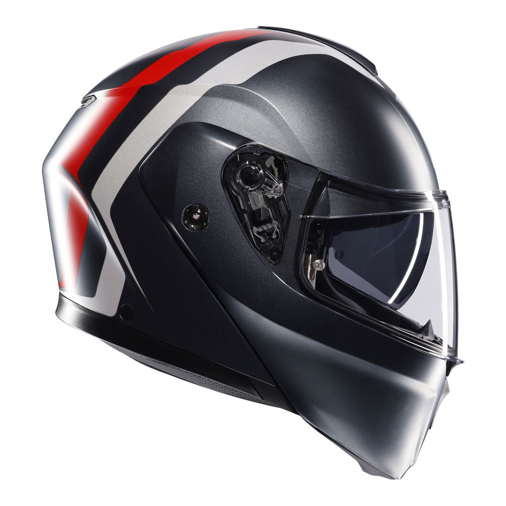 AGV STREETMODULAR - RESIA MATT GREY/SILVER/RED