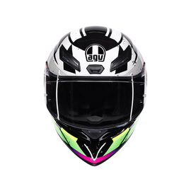 AGV K1 S Punkpulse Full Face Helmet - Black/Purple/Lime - MotoHeaven