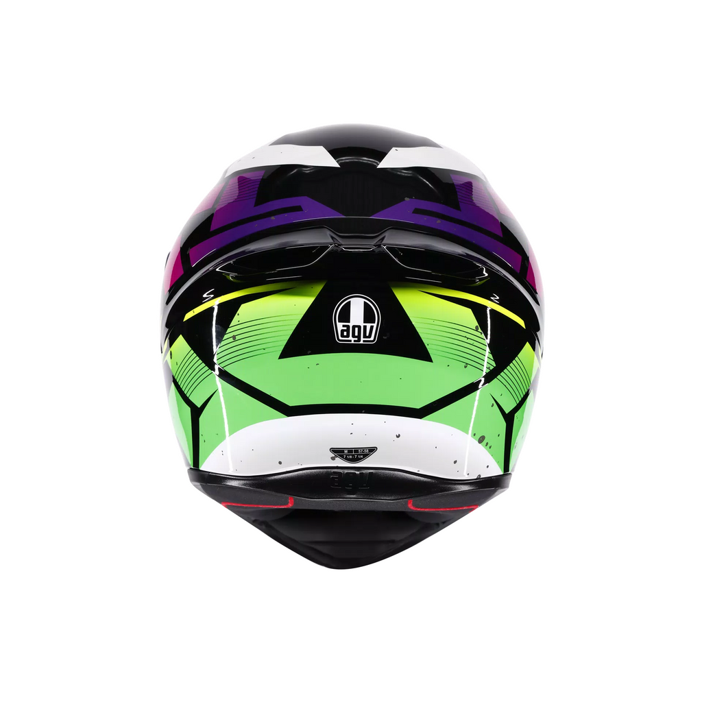 AGV K1 S Punkpulse Full Face Helmet - Black/Purple/Lime - MotoHeaven