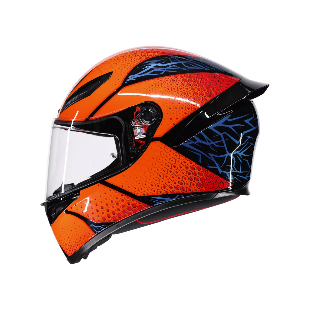 AGV K1 S Speedarmor Full Face Helmet - Black/Orange/Blue - MotoHeaven