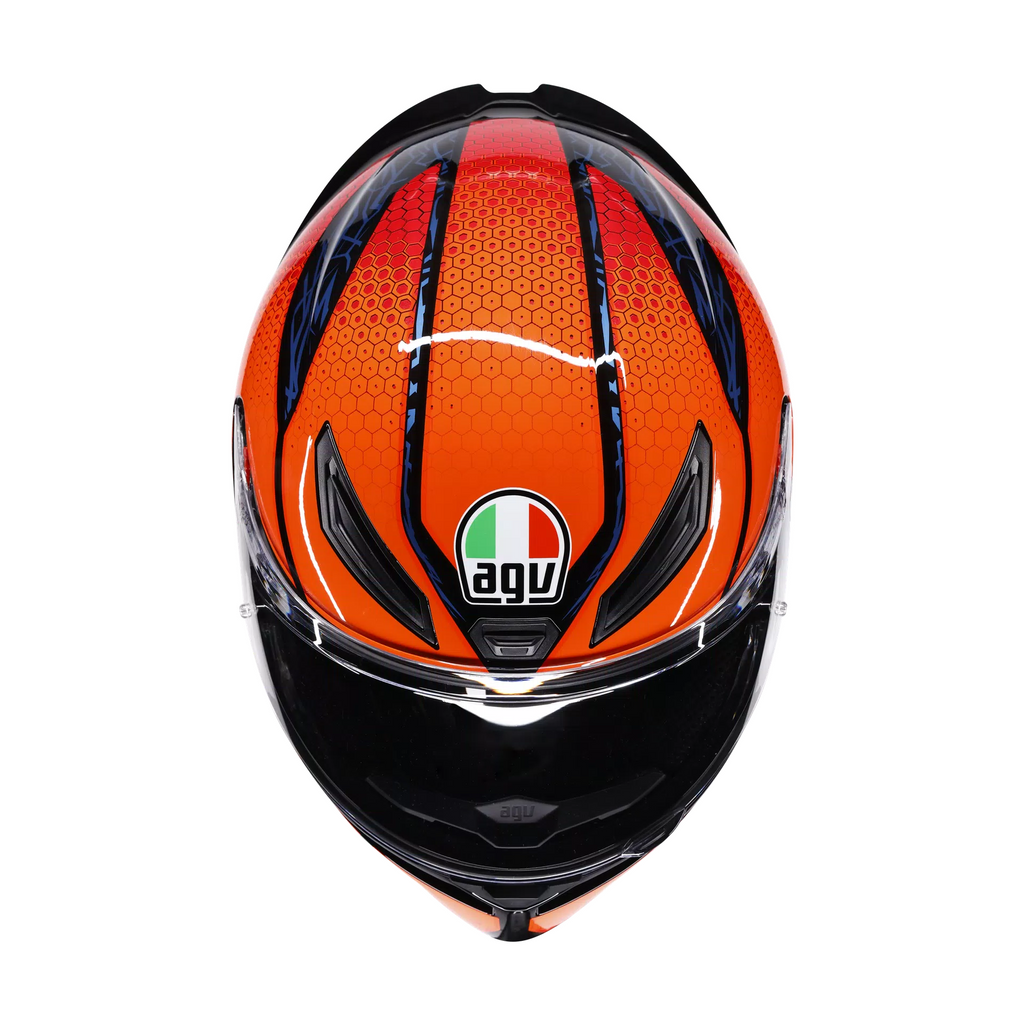 AGV K1 S Speedarmor Full Face Helmet - Black/Orange/Blue - MotoHeaven